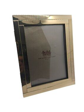 Solid Brass Photo Frame Book Hand Polished Lacquer Coated Holds 57 Pictures